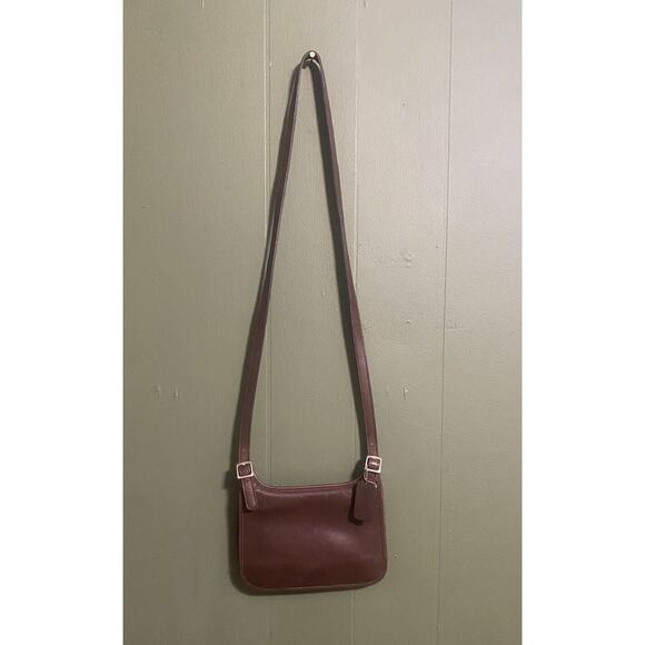 COACH Pocketbook Vintage Brown Leather Crossbody Bag Authentic Flap Close 9142 - Picture 3 of 15